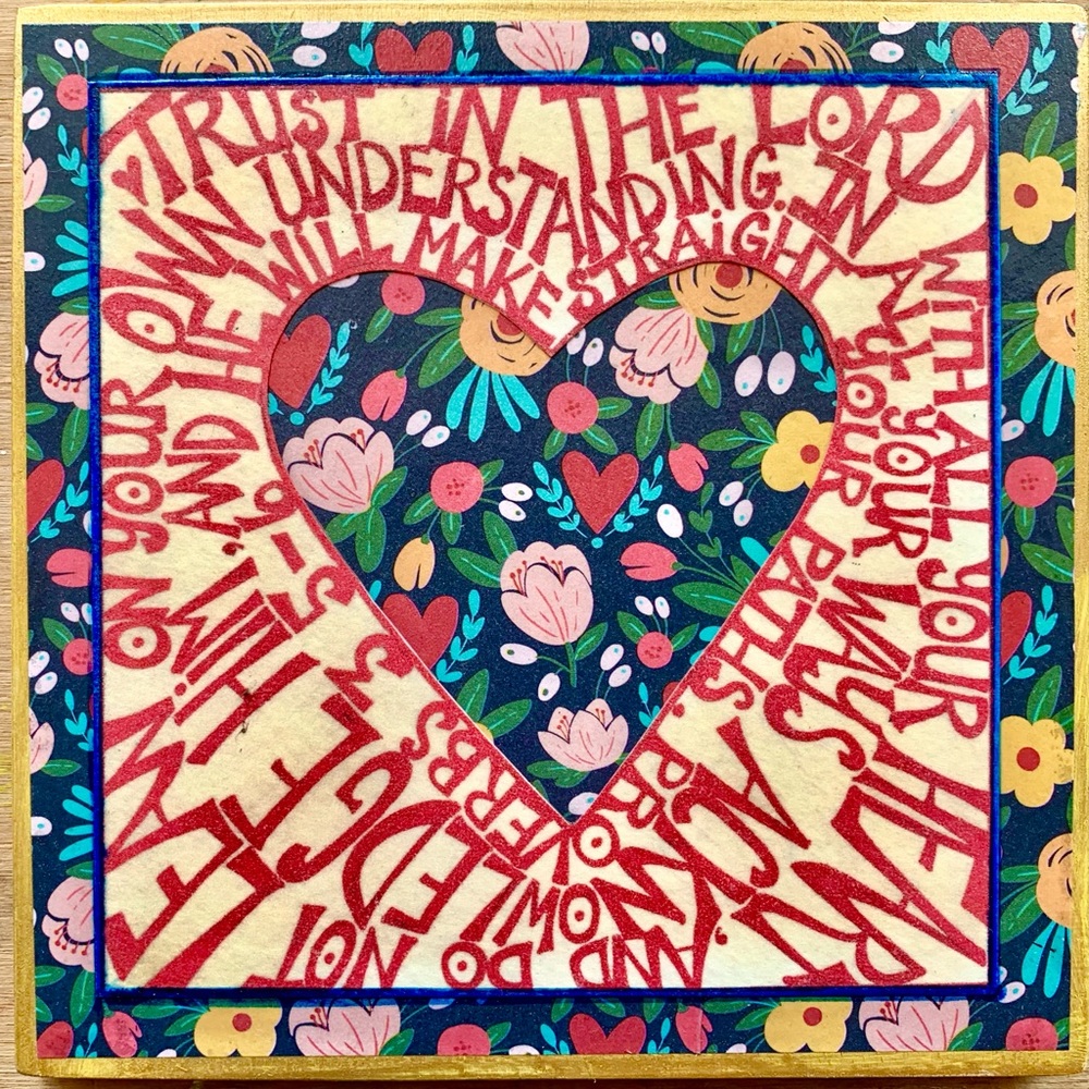 One of a kind handmade scripture art